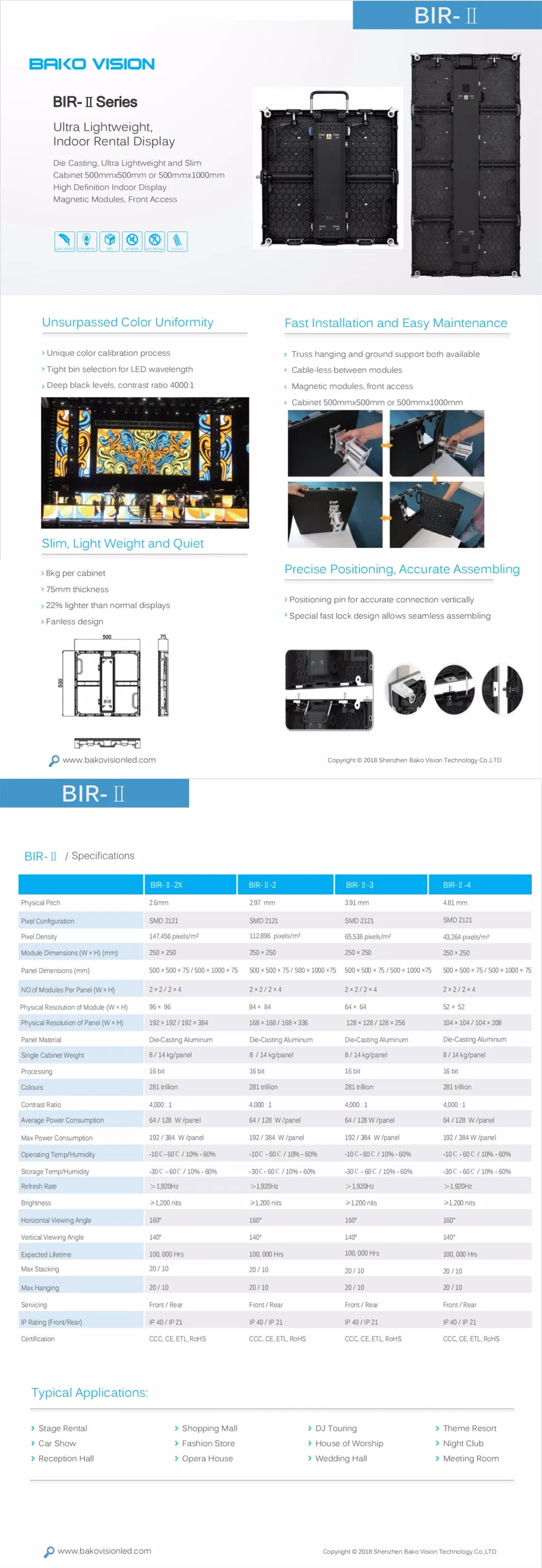 P3.91mm Contrast Ratio 4000: 1 LED Screen, Indoor Rental Full Color LED Display