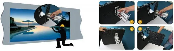 P4.81 Kinglight/Nationstar SMD2121 Lamp 500*1000/500*1000mm Cabinet Indoor Rental LED Screen