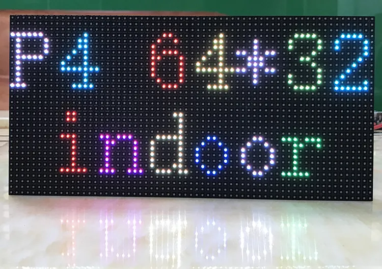 P4 SMD2121 RGB Full Color LED Display Module, Indoor LED Panel, 1/16 Scan 256*128mm, Text, Pictures, Video Show