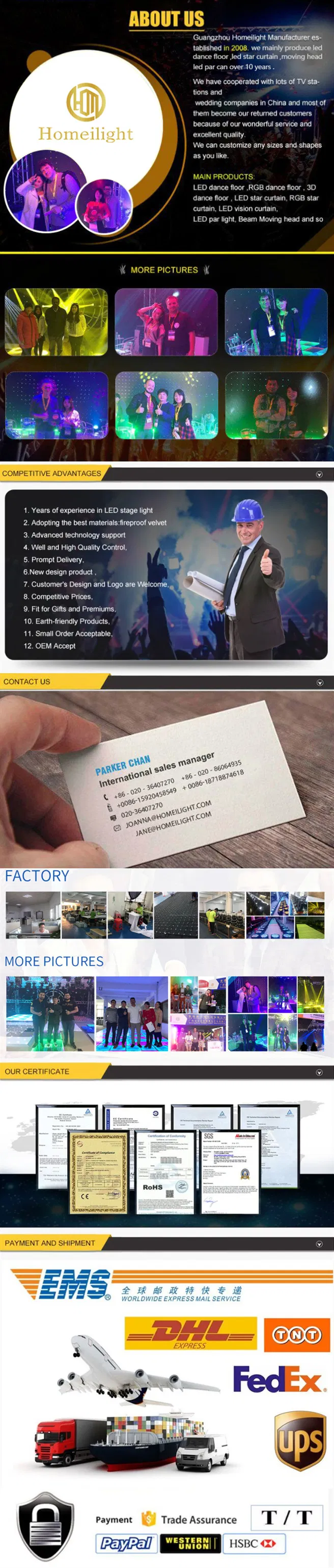 Party LED Lighting SMD5050 RGB 3in 1 High Brightness Neon Video Dance Floor