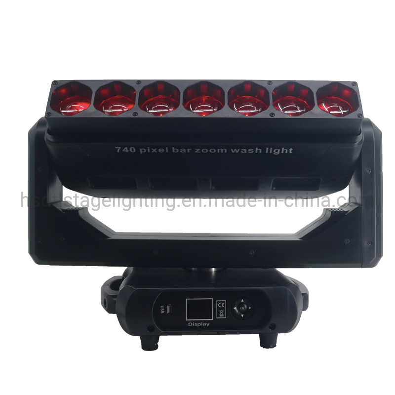 Pixel Bar 7PCS 40W Wash Beam Zoom Moving Head Light