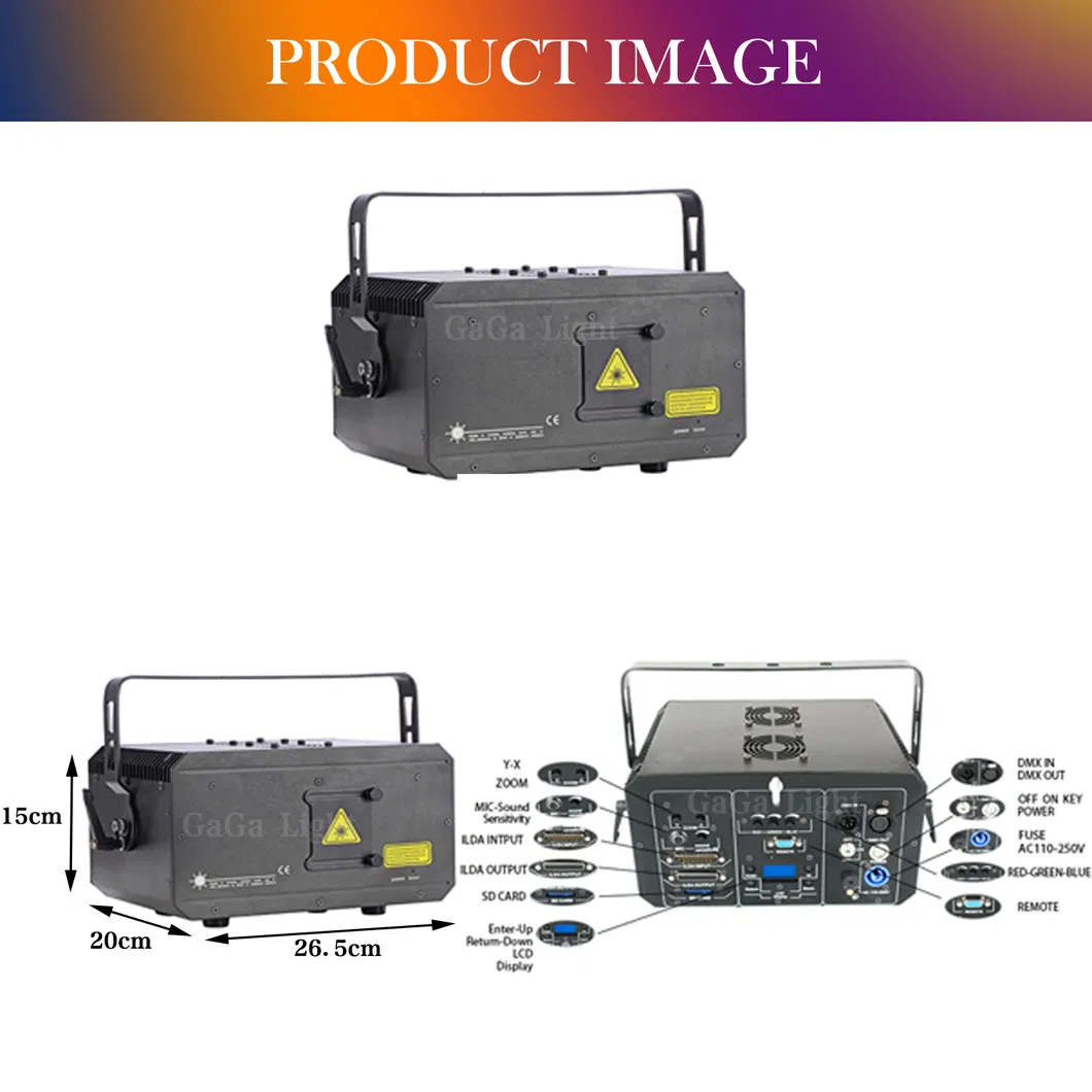 RGB 1W Full-Color Animation Disco Laser Light with Ce Certification (GA-638-RGB1000)