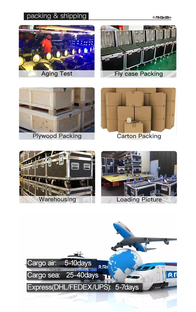 Rigeba Disco DJ Stage LED Stage Lighting 19X12W Beam Moving Head Light for Events