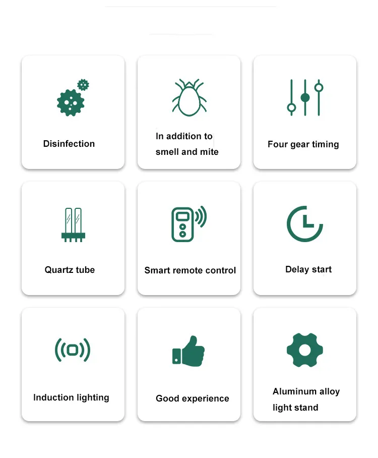 Small Hospital Home 38W UV Room Ozono Sterilizer UVC Lamp Sterilization Table Lamp