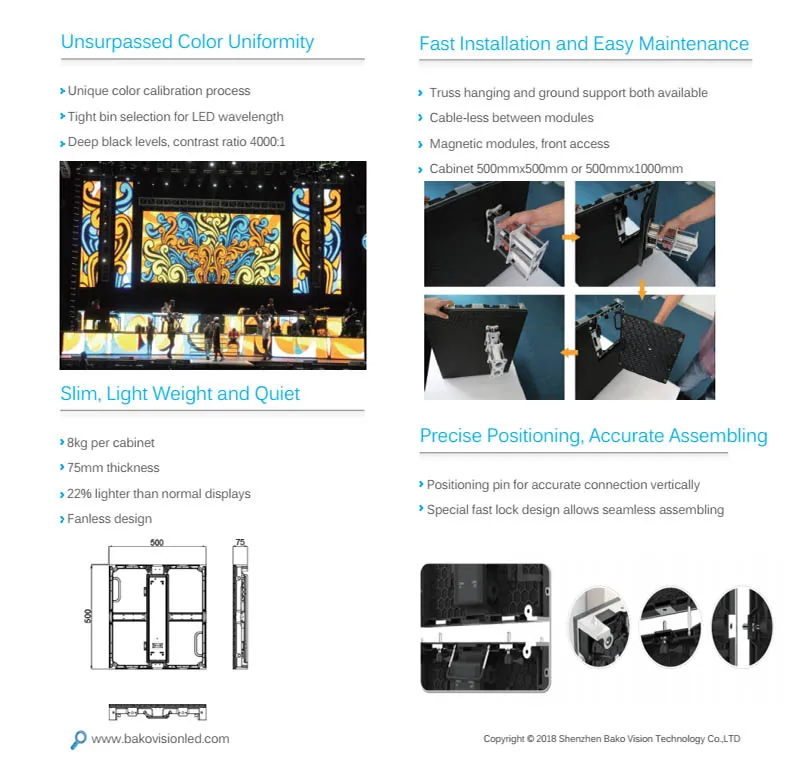 SMD2121 Full Color LED Display Screen Video Wall High Refresh Rate IC5124 High Resolution
