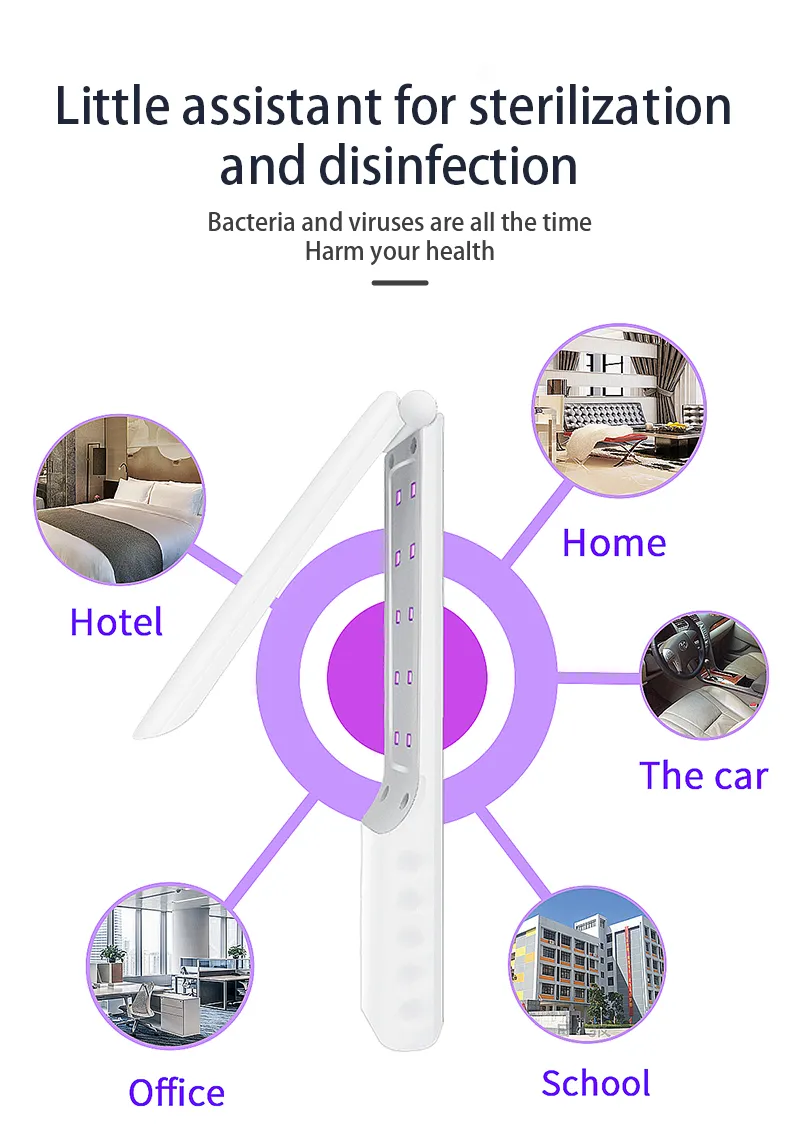 Ultraviolet Disinfection Portable LED UV Sterilizer Wand