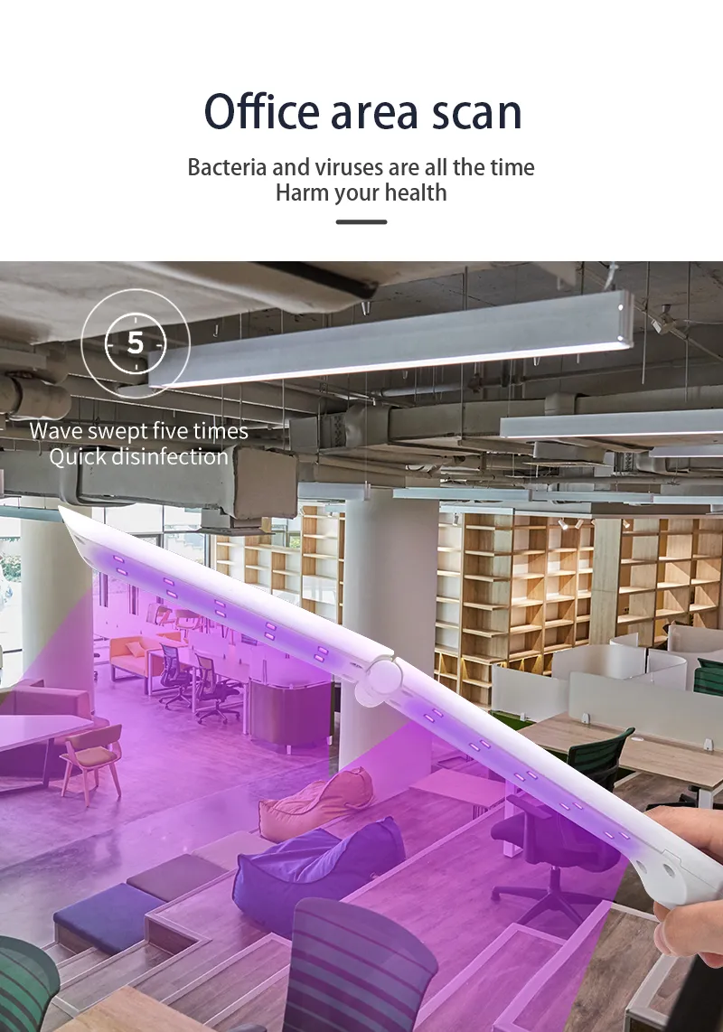 Ultraviolet Disinfection Portable LED UV Sterilizer Wand