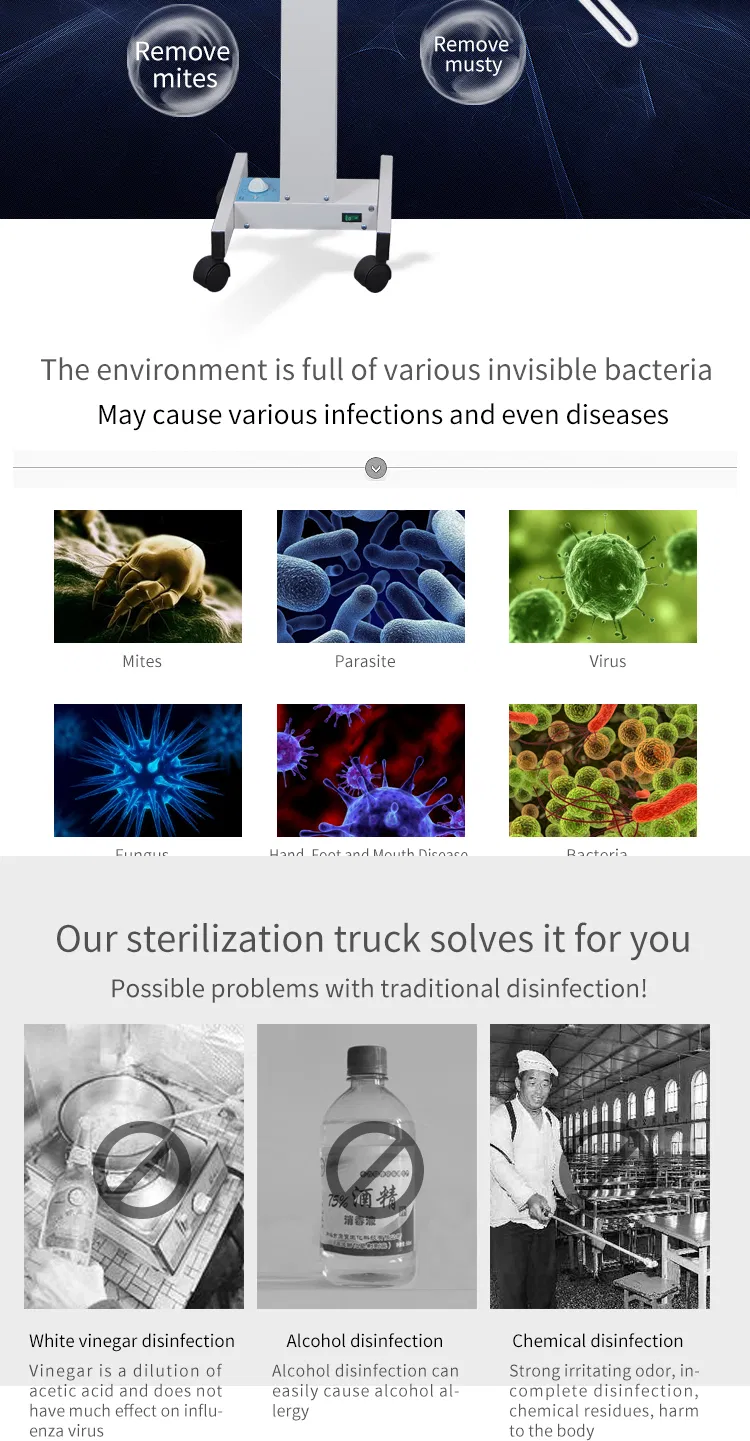 UV Sterilizer with 80W Sterilizing Lamp Tube Suitable for Home Hospital