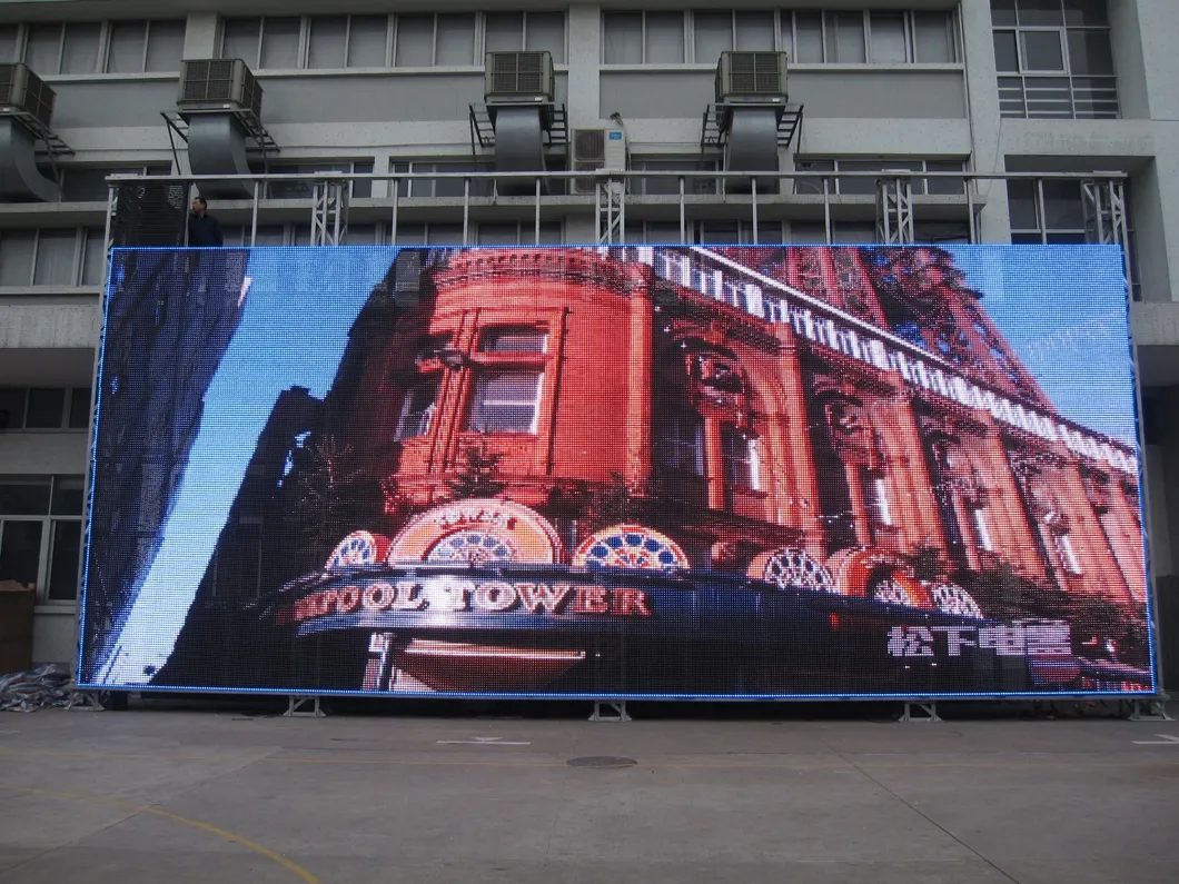 Wall-Mounted Outdoor Transparent LED Curtain Advertising Display Screen
