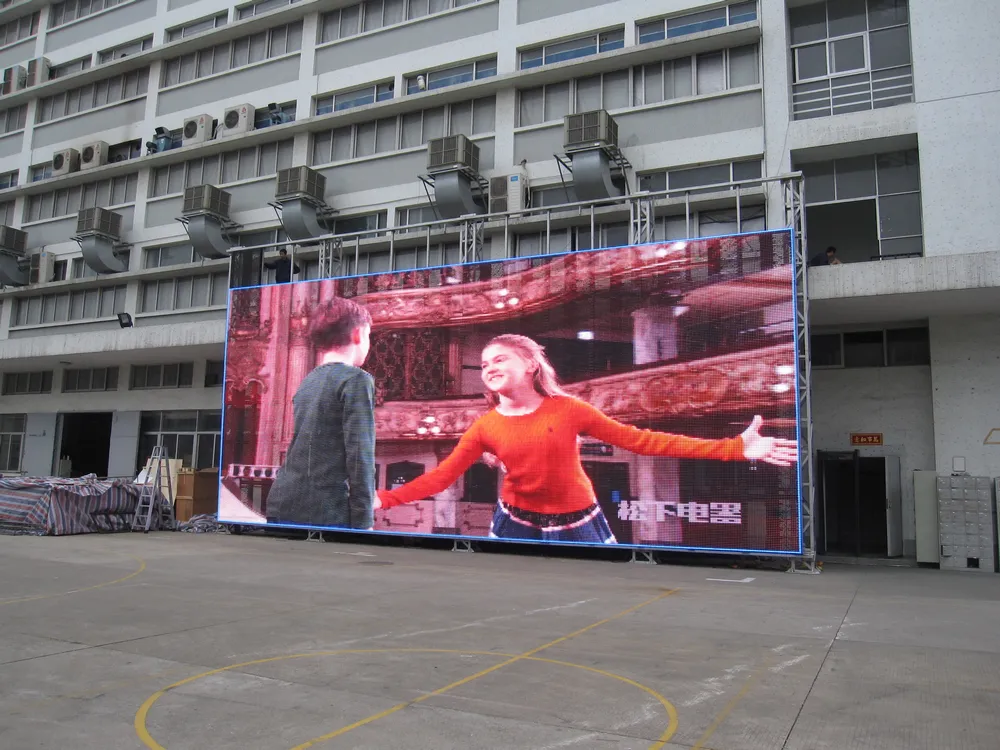 Wall-Mounted Outdoor Transparent LED Curtain Advertising Display Screen
