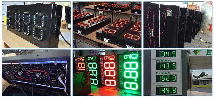 Wholesale 10, 12 Inches Red Green White 8888 LED Digital Price Signs LED Display