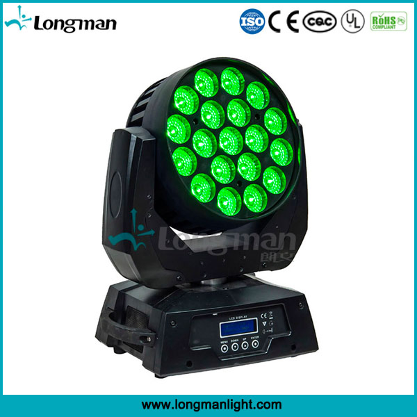Zoom 19X15W Full RGBW LED Moving Head Wash Beam Light